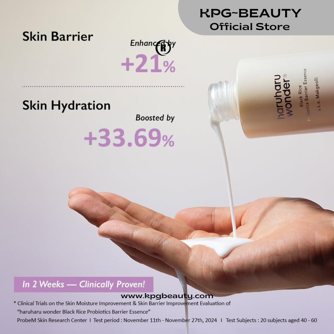 haruharu Wonder Black Rice Probiotics Barrier Essence 4.05 fl. oz., Essence Toner to Strengthen Skin Barrier with Ceramides, Fermented Ingredients, Milky Essence, Moisturizing, Plumping
