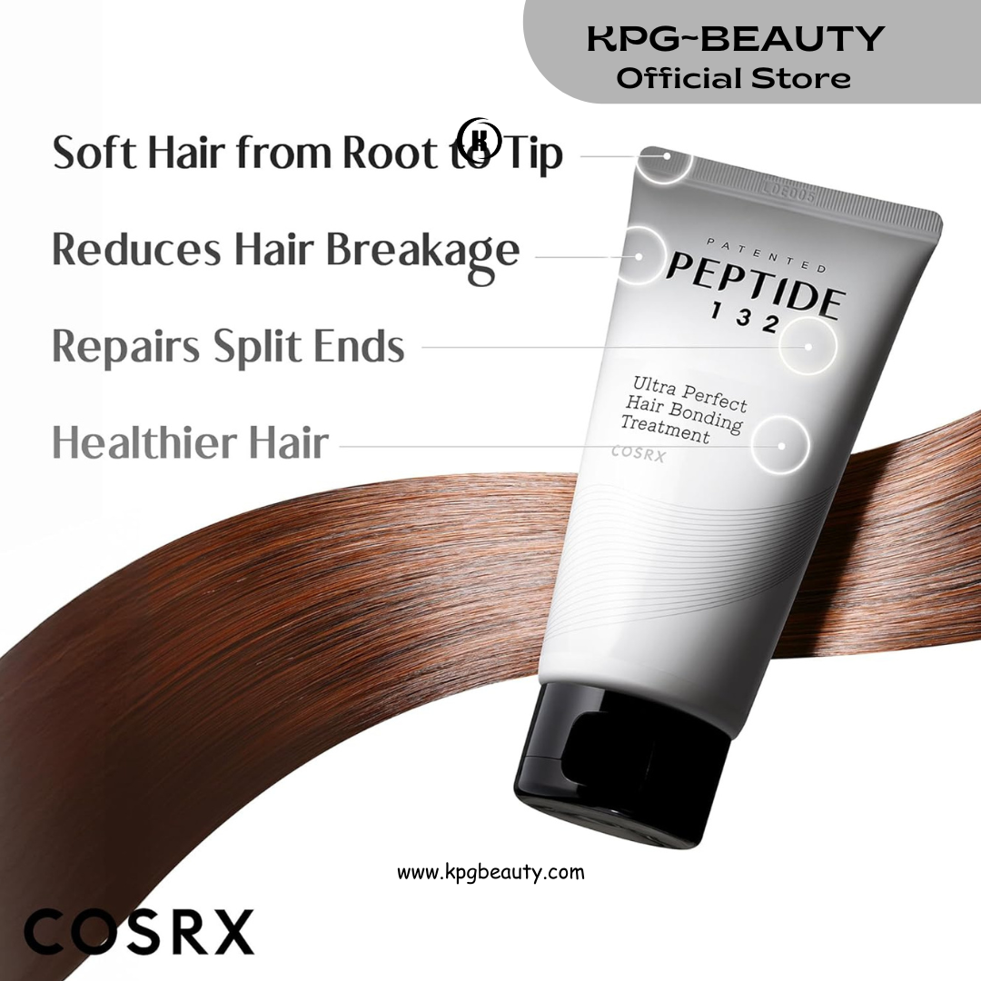 COSRX PEPTIDE 132 Hair Bond Repair Treatment - Deep Conditioner Hair Mask for Damaged, Dry Hair, Repairs Breakage & Split Ends with Collagen & Hyaluronic Acid, For All Hair Types 120 ML KPG BEAUTY