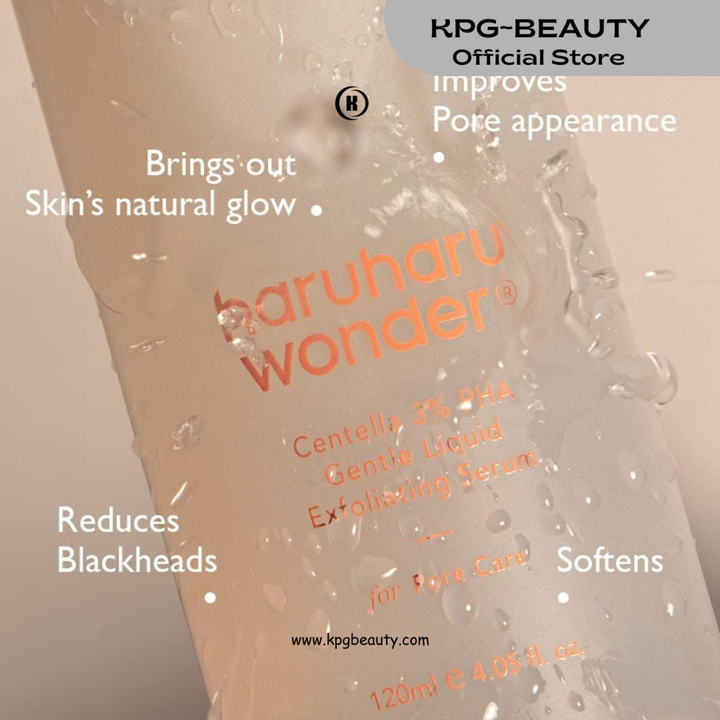 haruharu wonder Centella 3% PHA Gentle Liquid Exfoliating Serum 4.06 fl oz, Gentle Exfoliator, Formula for Sensitive Skin, Glow Facial Serum, Vegan, Cruelty Free, Korean Skincare