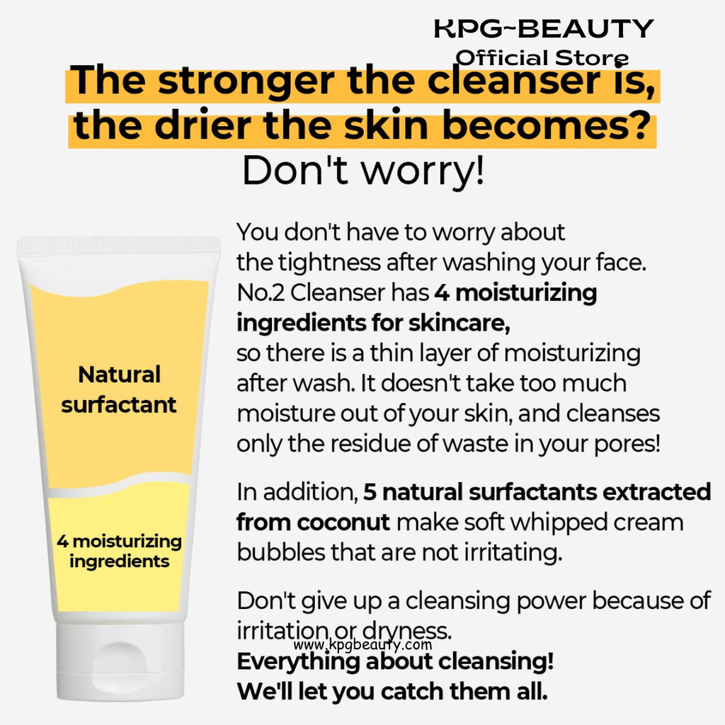 numbuzin No.2 Cleansing Foam | Deep Clean Fresh Cream Cleanser | Foam Cleanser, Gentle Exfoliation, Deep Cleansing, Natural Ingredients | Blackheads, Excess Oil, Dead Skin Cells | 120ml Numbuzin