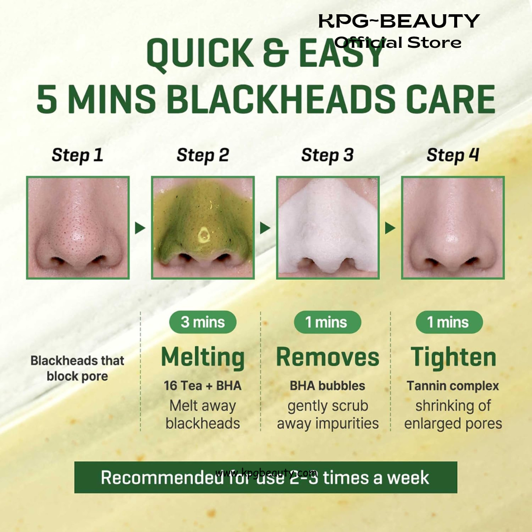 SOME BY MI Bye Bye Blackhead 30 Days Miracle Green Tea Tox Bubble Cleanser – 4.23oz, 120g – Korean Face Wash & Bubble Face Mask – Daily Blackhead-Removing Pore Minimizer for Face – Korean Skin Care Some By MI