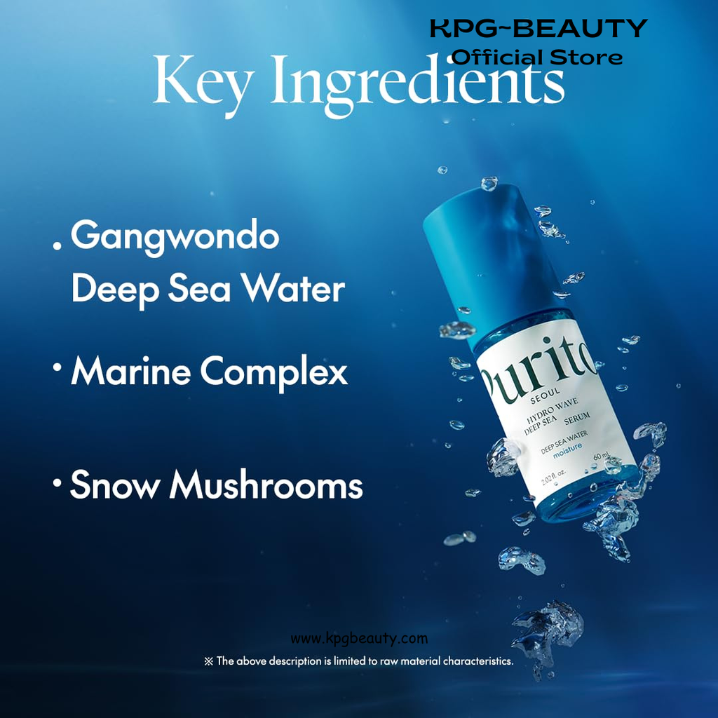 PURITO Deep Sea Serum | Deep Sea Water 66% + Marine Complex + Snow Mushirooms | Facial Serum | for Hydration, Skin Plumping | Lightweight & Non-Greasy Texture | Korean skincare, 60mL Purito Seoul