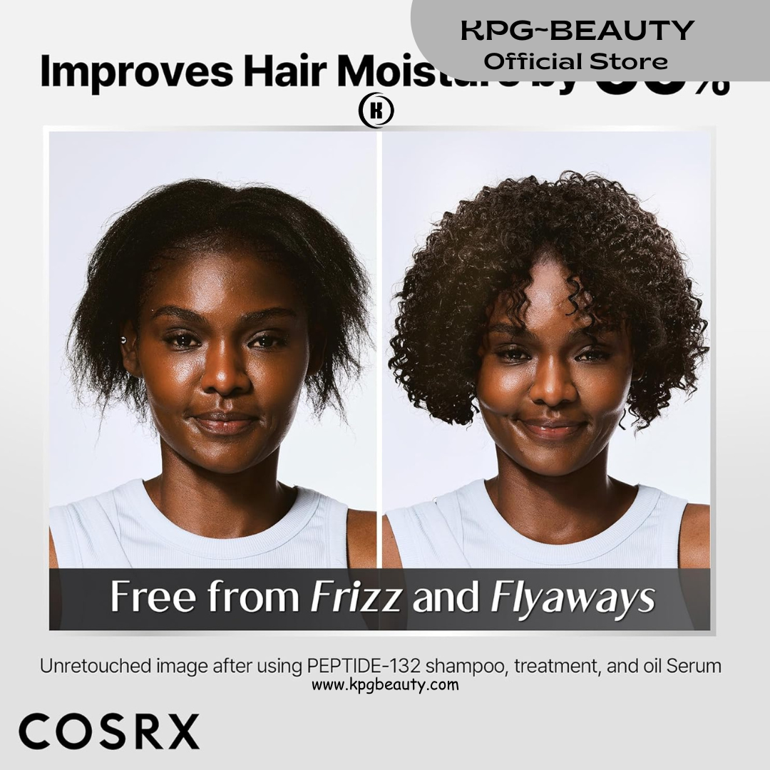 COSRX PEPTIDE 132 Hair Bonding Oil Serum, Travel Size Keratin Treatment for Frizzy, Damaged, Dry Hair – Repairs Split Ends, Adds Hair Gloss with Argan & Jojoba Oils – For All Hair Types 28 ml KPG BEAUTY