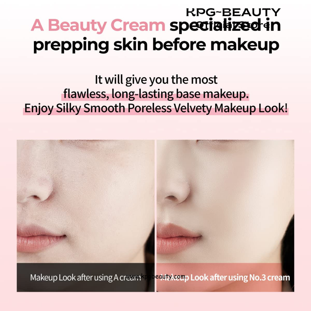 numbuzin No.3 Cream | Velvet Beauty Cream | Hydration, Textured Skin, Poreless, Smooth Skin, Makeup Prep, Primer, Niacinamide Numbuzin