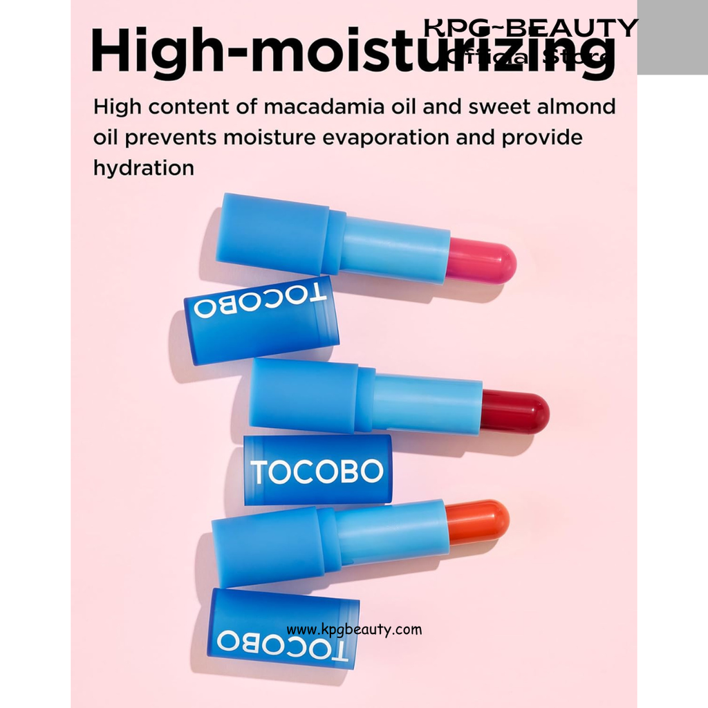 TOCOBO Powder Cream Lip Balm – Vegan Korean Soft Matte Lipstick Balm for Velvet Finish - Moisturizing & Blurring Effect – Lightweight Powdery Texture, Rose Burn, 0.12oz. Tocobo