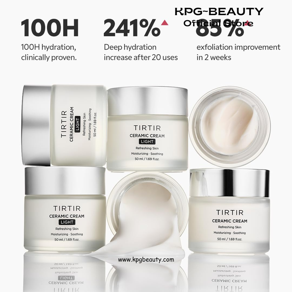 TIRTIR Natural Ceramide Cream | Deep moisturizer for Glass Skin, Polyglutamic acid, Centella Asiatica Extract, Skin barrier, Lightweight, Mild, Nature derived ingredients, Dry skin, Korean skincare 50ml TIRTIR
