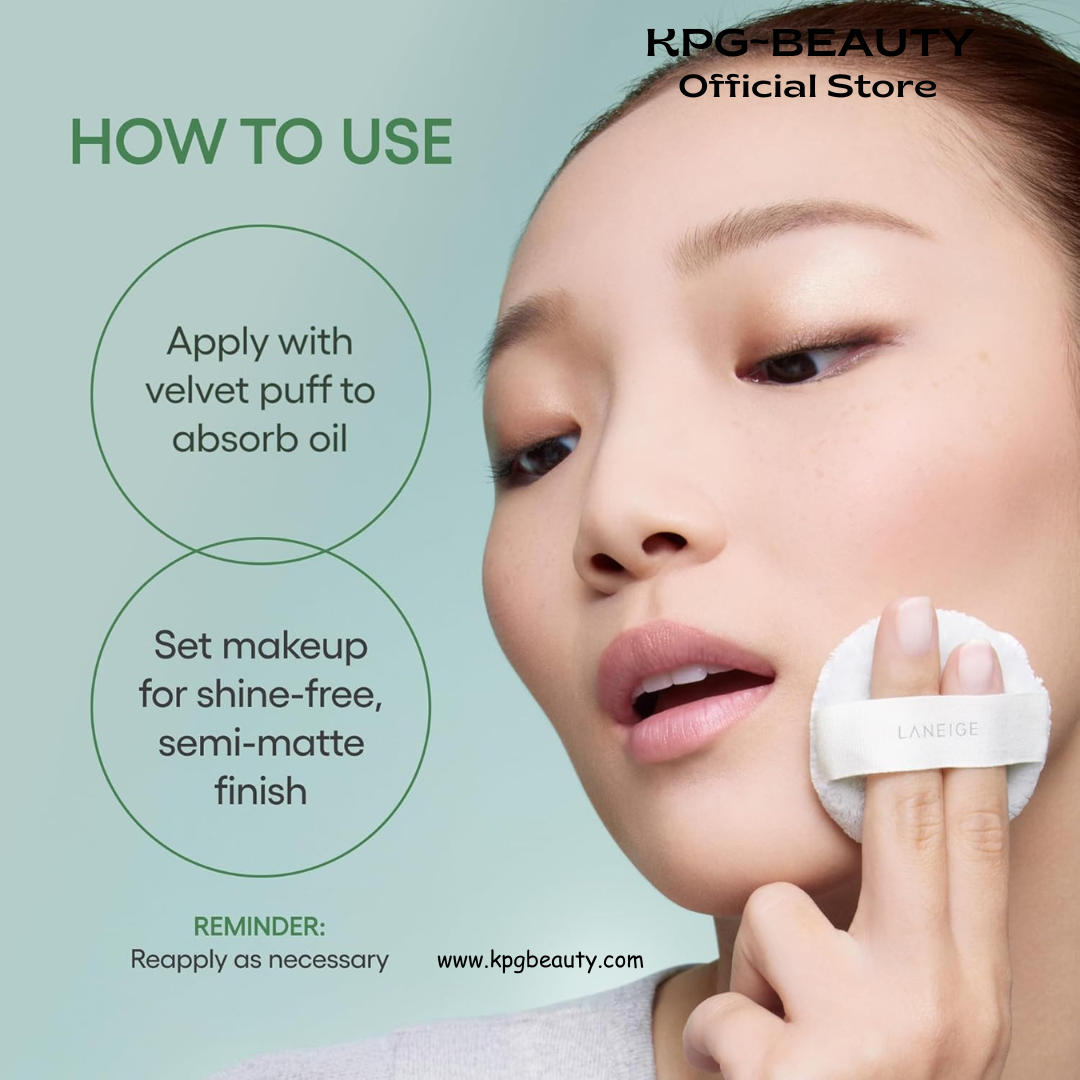 LANEIGE Neo Blurring Powder: Korean Oil-Control Compact with Pore Blurring, Smoothing Finish & Travel-Friendly, No-Spill Packaging KPGBEAUTY