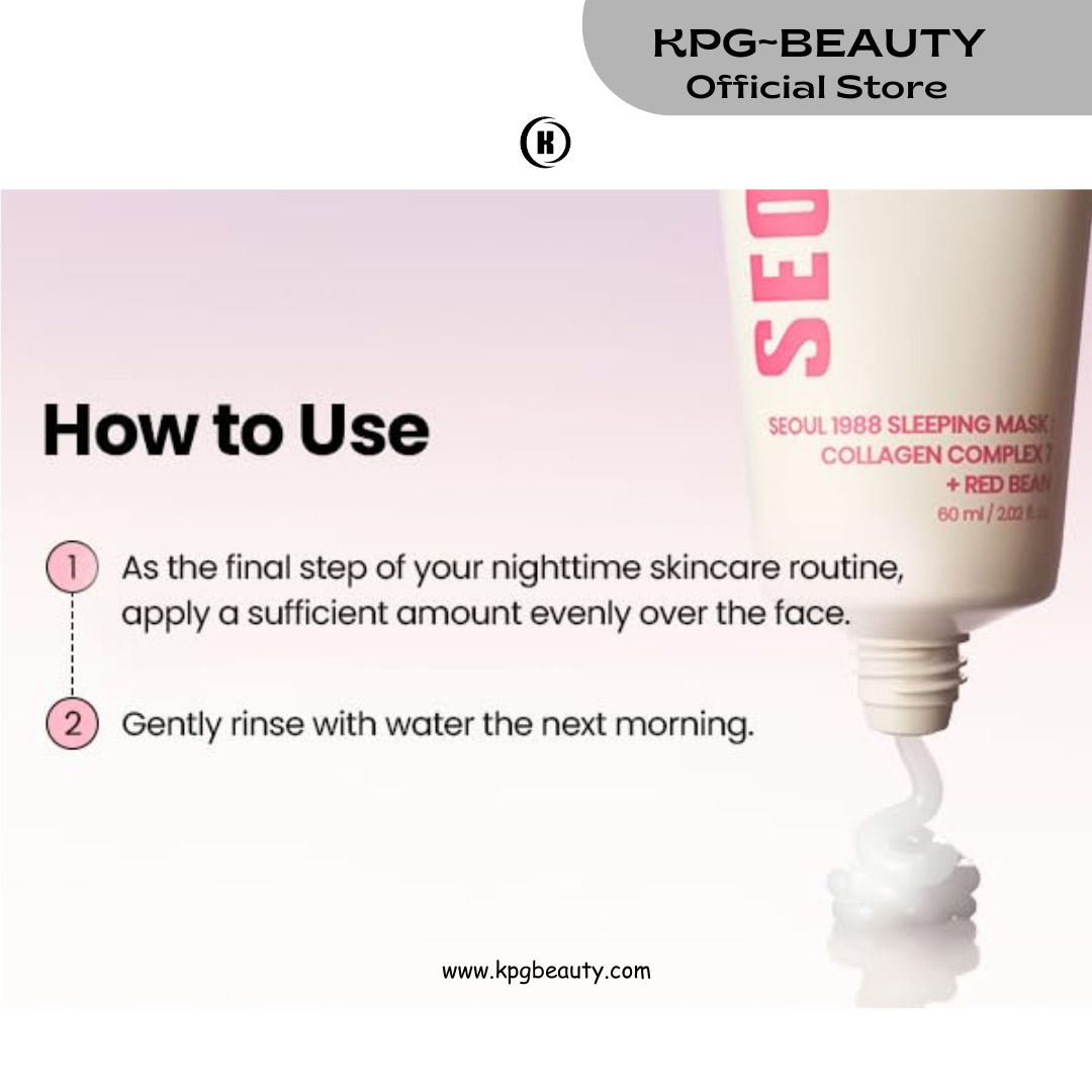 K-SECRET SEOUL 1988 Collagen Sleeping Mask – Overnight Nourishing Care with 7-Type Collagen Complex | Lightweight Facial Night Cream for Glass Skin | Korean Skincare, 60ml KSecret
