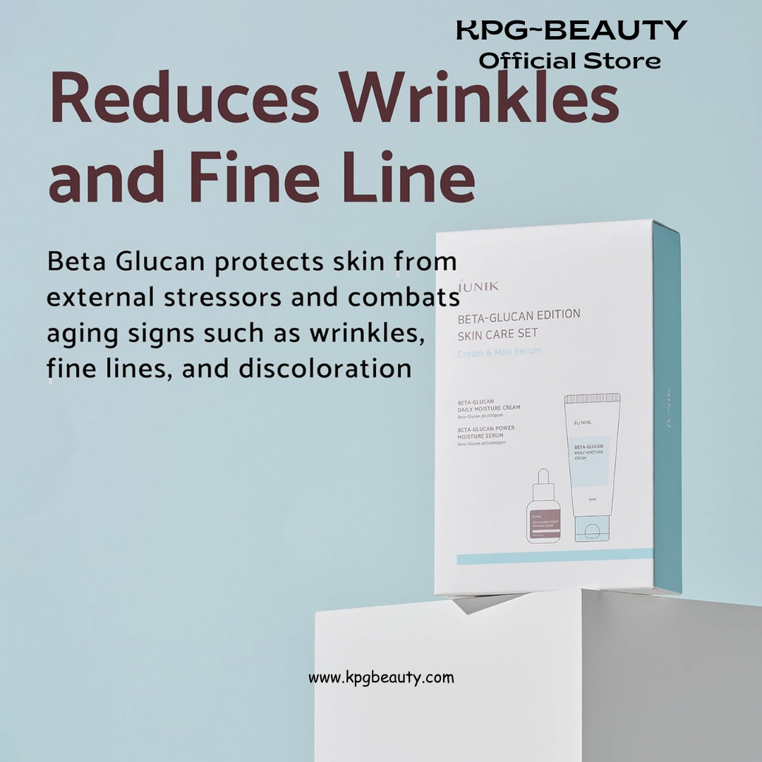 UNIK Beta-Glucan Edition Skincare Set (Cream 2.02 fl.oz. & Mini Serum 0.51 fl.oz.) - Featuring the Powerful Beta-Glucan to Moisturize, Revitalize, and Reinforce the Skin with EWG-Green Ingredients IUNIK