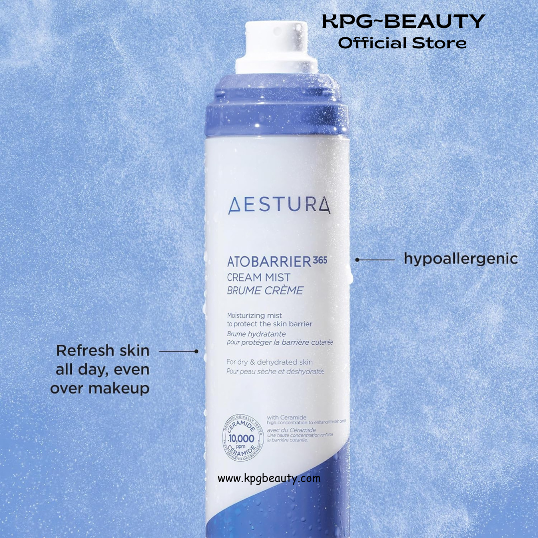 AESTURA ATOBARRIER365 Cream Mist with 10,000ppm Ceramides | Moisture Barrier Support, Ultra-Fine Moisturizing Mist, Suitable for Dry Skin | Korean Skin Care, 120ML AESTURA