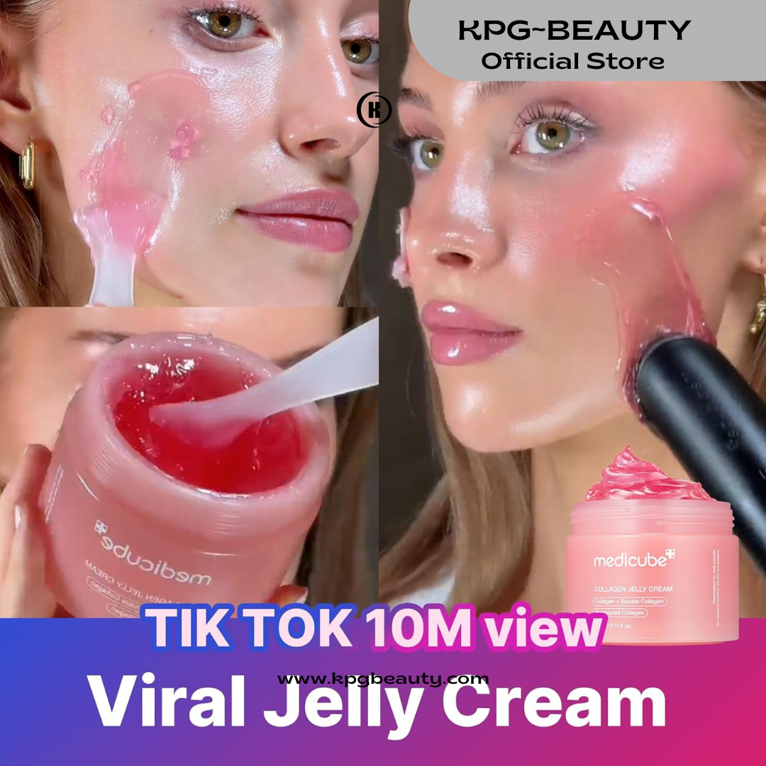 Medicube Collagen Jelly Cream- Niacinamide & Freeze-Dried Hydrolyzed Collagen - Boosts skin's barrier hydration and gives 24h Glow & Lifted Look - Korean skincare
