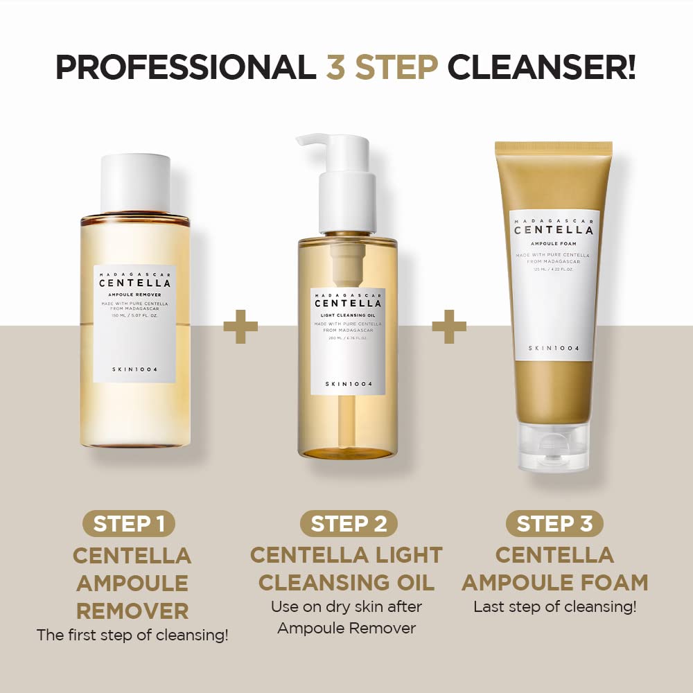 SKIN1004 Madagascar Centella Ampoule Low pH Foam Cleanser, Natural Soda Powder Coconut Surfactant and EWG Green Grade