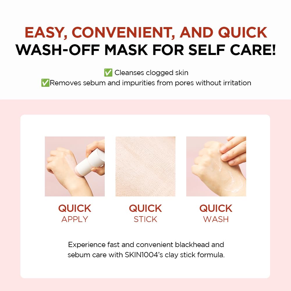 Skin1004 Poremizing Quick Clay Stick Mask Sebum Soaking Clay Mask Stick
