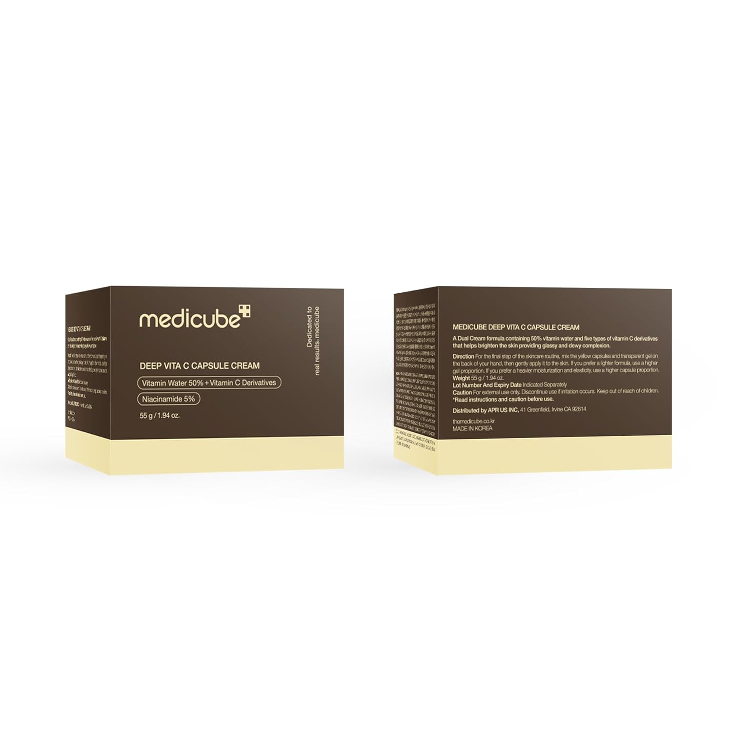 Medicube Deep Vitamin C Golden Capsule Face Moisturizer - Liposome Capsules For Wrinkles, Skin Radiance - Transparent Gel for Glow Hydration