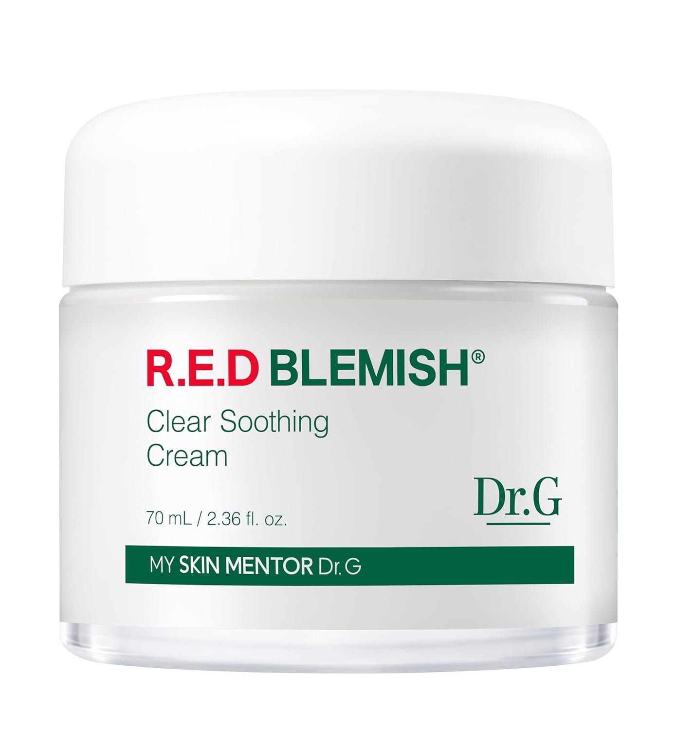 Dr.G Red Blemish Clear Soothing Korean Moisturizer Face Cream, 70ml - Cica Cream, Korean Skin Care Moisturizer, Korean Face Moisturizer, Facial Moisturizer, Korean Skincare, K Beauty Skincare