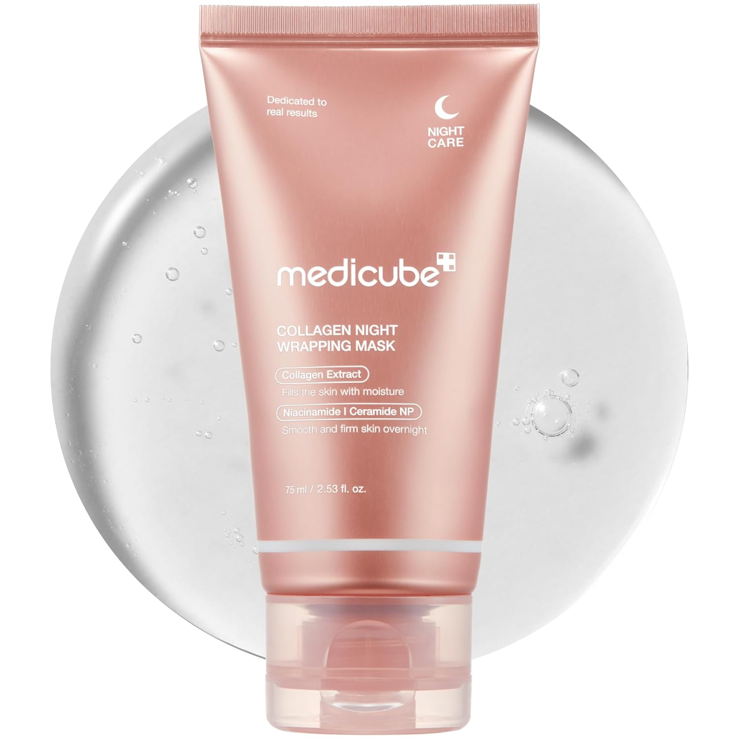 Medicube Collagen Overnight Wrapping Peel Off Facial Mask Pack - Elasticity & Hydration Care, Reduces Sagging & Dullness - Hydrolyzed Collagen For Glowing Skin