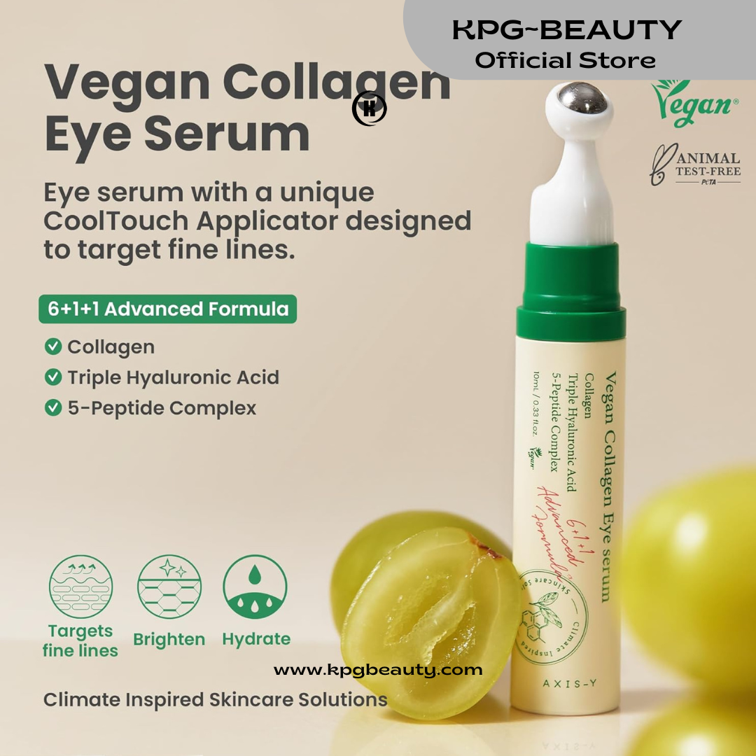 AXIS-Y Glass Skin Duo Set - Dark Spot Correcting Glow Serum & Vegan Collagen Eye Serum - Amazon Exclusive Korean Skin Care Kit - Radiance Boost, Reduce Fine Lines & Deep Moisturization for Face & Eyes