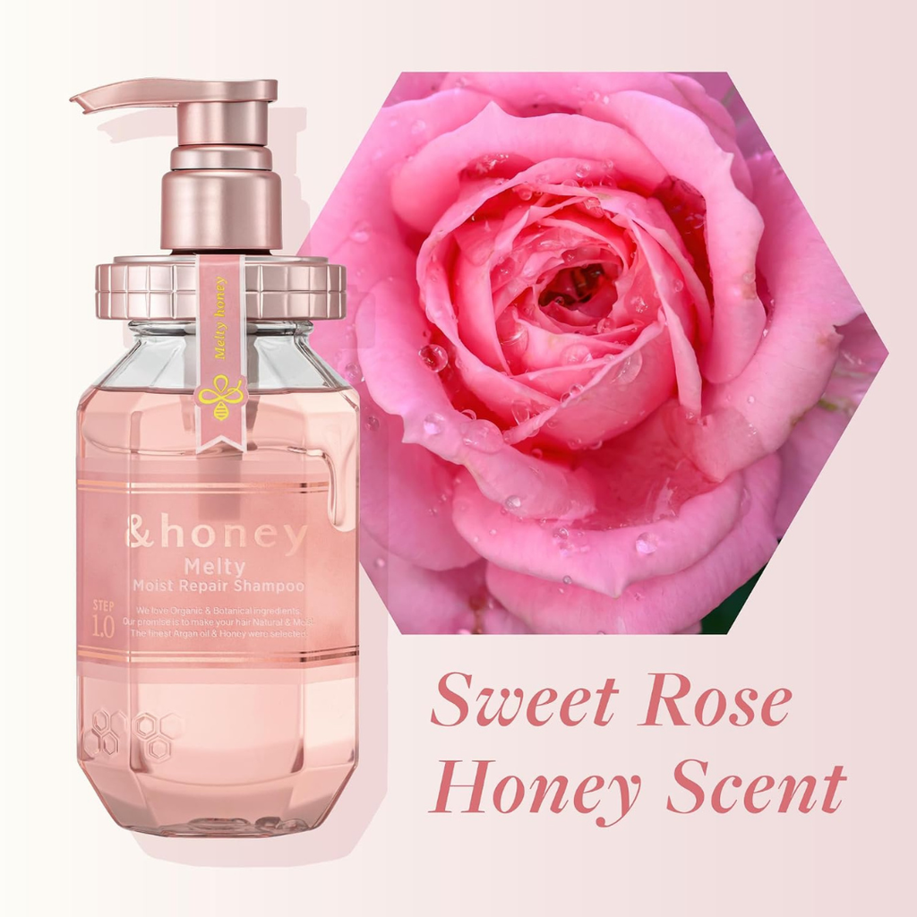 &honey Melty Moist Repair Shampoo & Conditioner Set 440ml + 450g KPG BEAUTY &honey