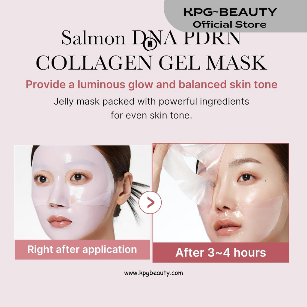 Medicube All Day Glass Glow Skin Duo: Collagen Overnight Wrapping Peel Off Facial Mask Pack and Salmon DNA PDRN pink collagen jelly gel mask 1 EA EACH KPG BEAUTY