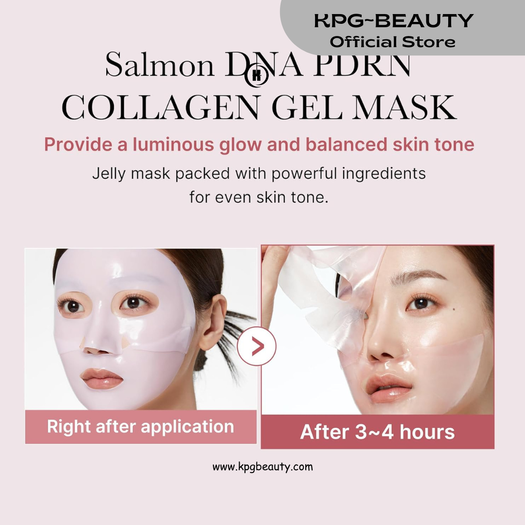 Medicube All Day Glass Glow Skin Duo: Collagen Overnight Wrapping Peel Off Facial Mask Pack and Salmon DNA PDRN pink collagen jelly gel mask 1 EA EACH KPG BEAUTY