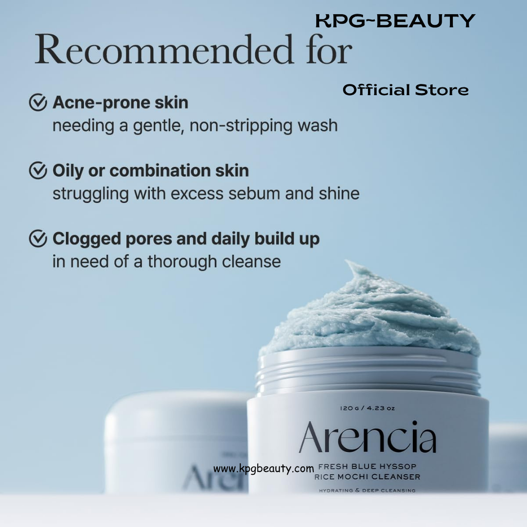 ARENCIA Hyssop Brightening & Deep-Cleansing Face Scrub & Exfoliator - for All Skin Types, Acne-Prone Skin & Blackheads Arencia