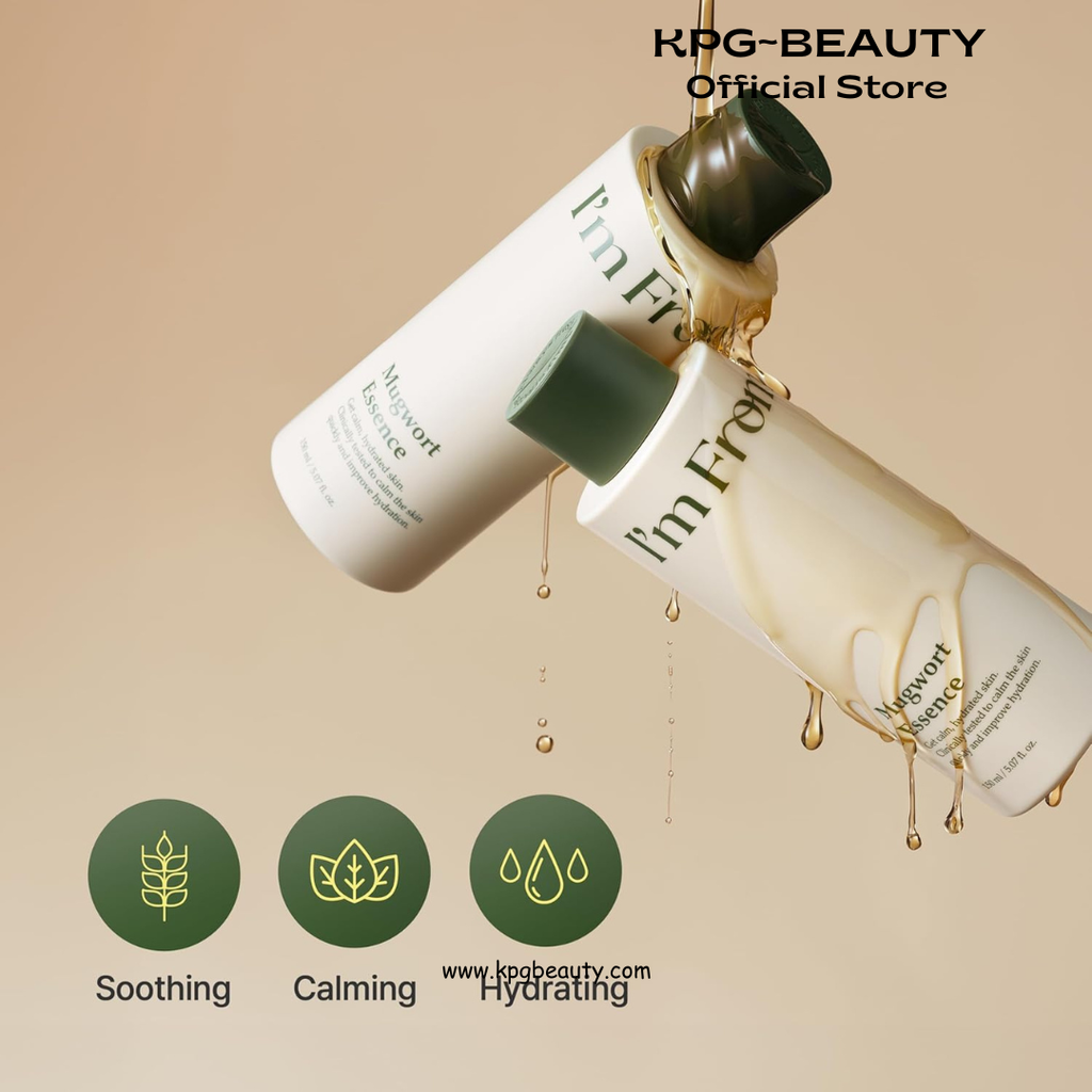 I’m From Mugwort Essence, Deep Calming Essence for Sensitive Skin, Hydrating & Skin Balancing, Vegan Korean Skin Care IAM FROM