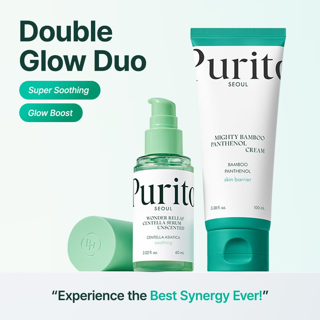 PURITO Centella Unscented Serum for Sensitive Skin – Lightweight Calming & Skin Barrier Repair, 34,860 ppm Soothing Serum, Vegan & Cruelty-Free, Korean Skincare/ 60ml Purito Seoul