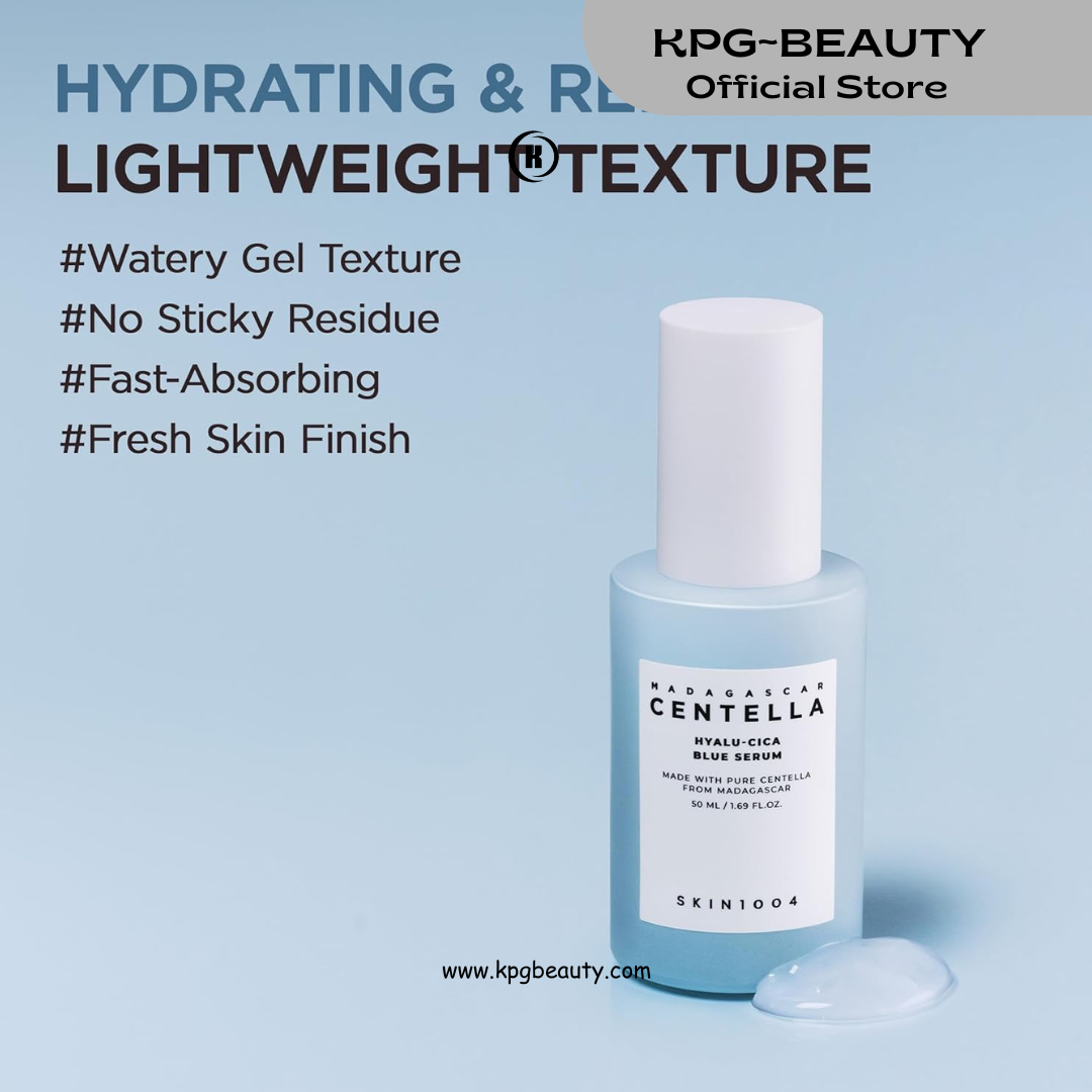 SKIN1004 Hyalu-CICA Blue Serum | 5 Layer Hyaluronic Acid Cica Niacinamide, Hydrating and Refreshing Multi-Care Solutions, 50ml KPG BEAUTY