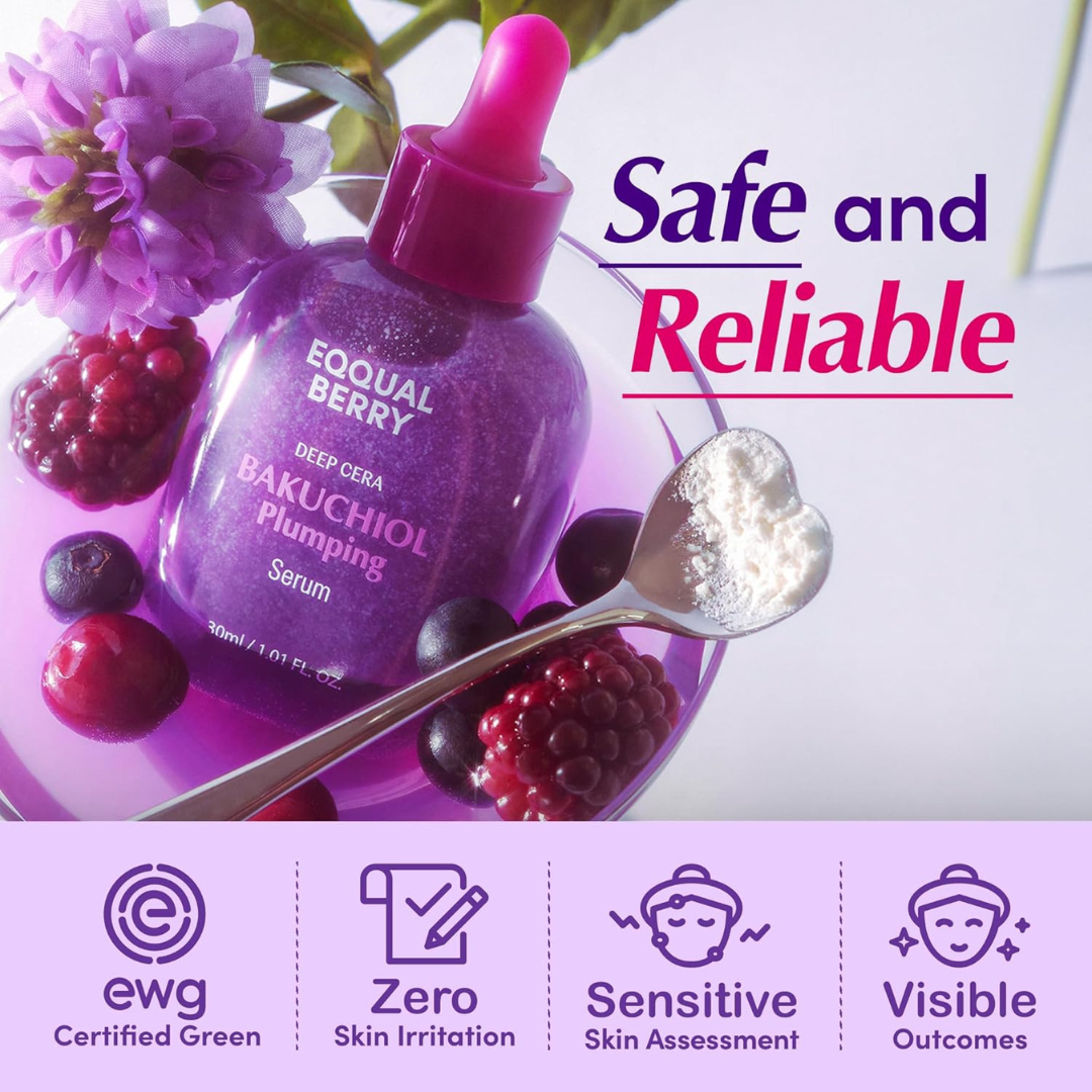 EQQUALBERRY Bakuchiol Plumping Face Serum 30ml KPG BEAUTY KPGBEAUTY