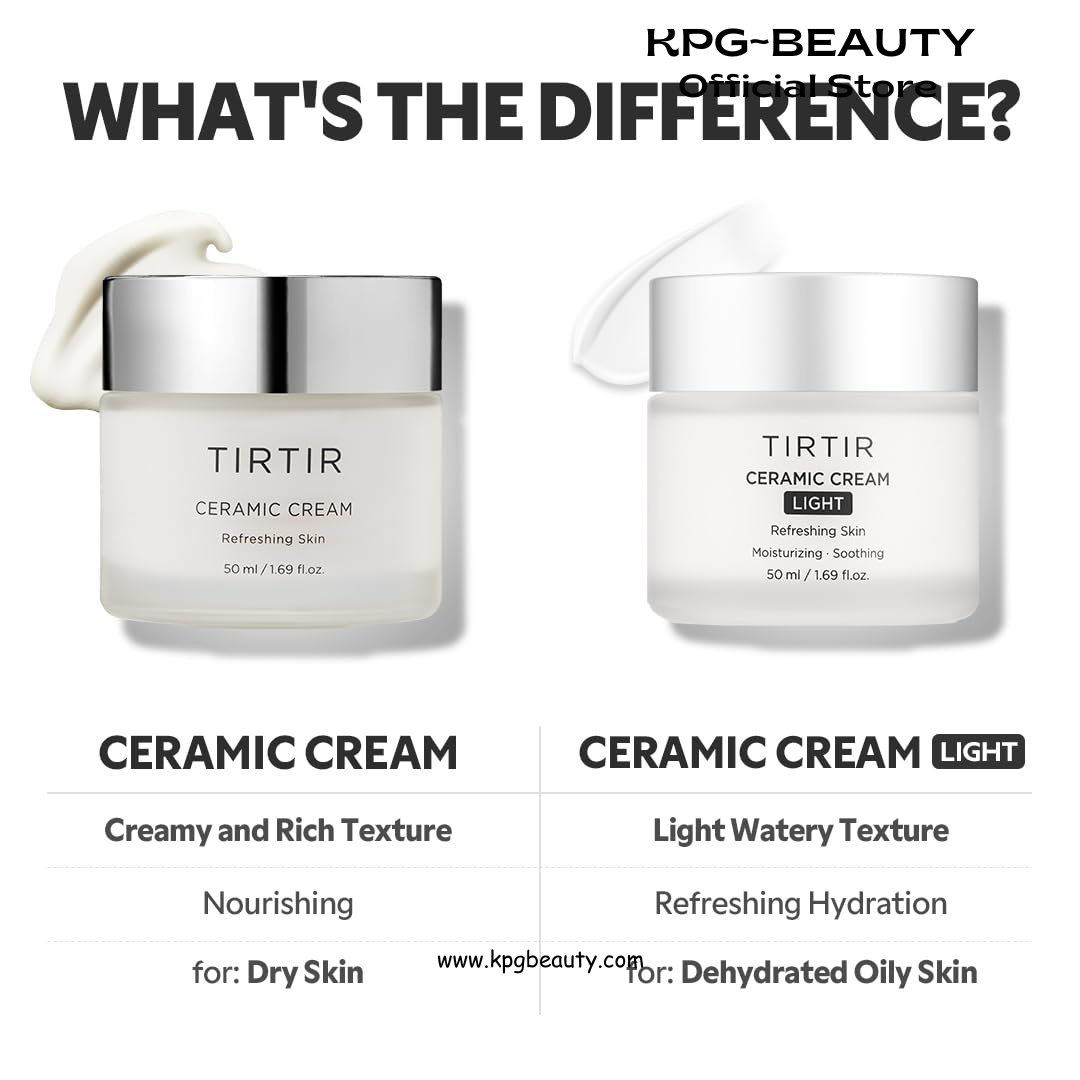 TIRTIR Natural Ceramide Cream | Deep moisturizer for Glass Skin, Polyglutamic acid, Centella Asiatica Extract, Skin barrier, Lightweight, Mild, Nature derived ingredients, Dry skin, Korean skincare 50ml TIRTIR