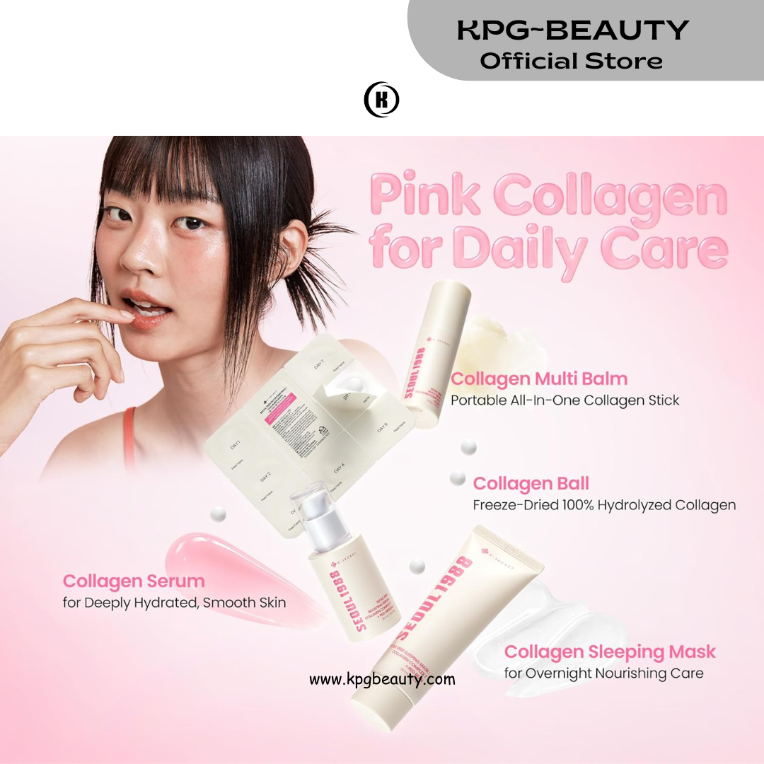 K-SECRET SEOUL 1988 Collagen Boosting Serum – Formulated with 7-Type Collagen Complex and Red Ginseng | for Deeply Hydrated, Radiant Skin | Korean Skincare, 30ml KSecret