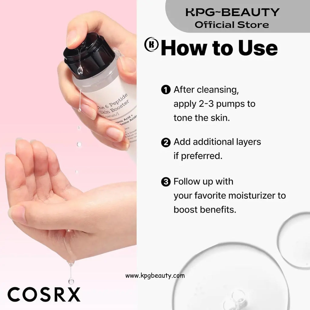 COSRX 6X Peptide Collagen Booster Toner Serum with Copper Peptides, Niacinamide , Korean Skin Care, 150mL/5.07 Fl.Oz KPG BEAUTY COSRX