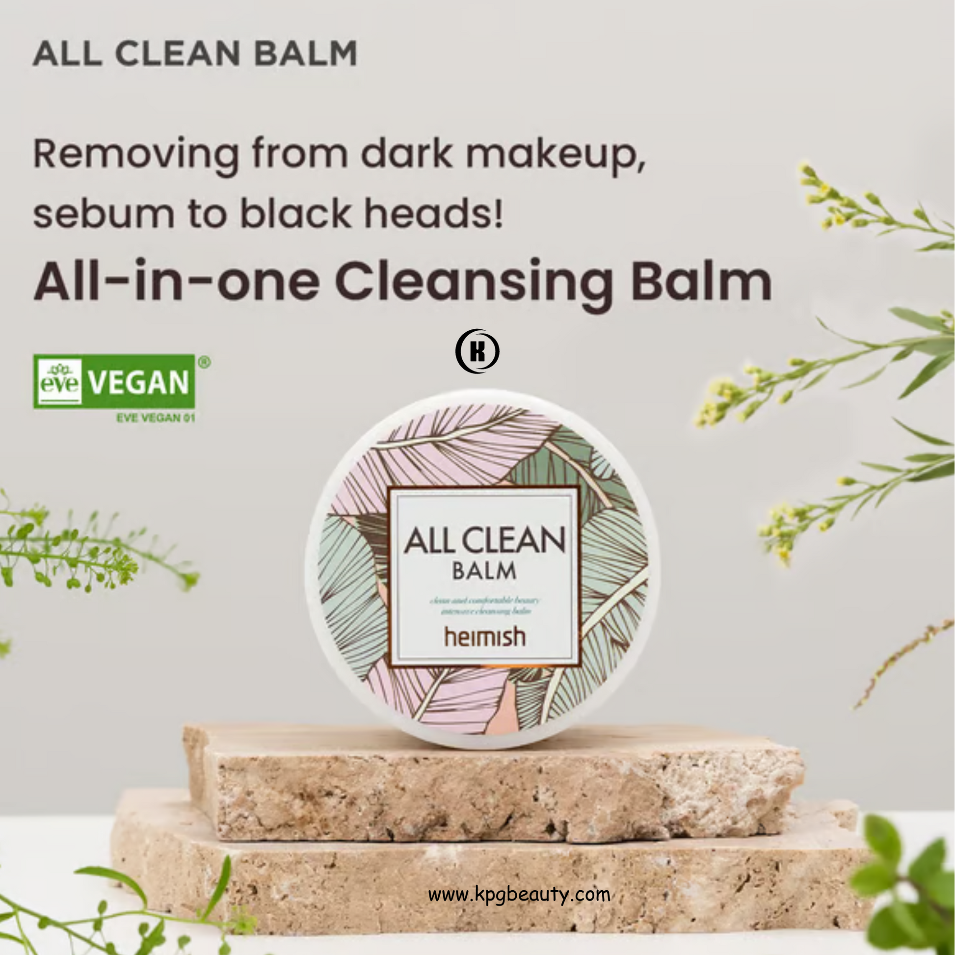 HEIMISH All Clean Balm - Cleansing Balm, Waterproof Makeup Remover, Face Cleanser, Oil Based Cleanser, Korean Skincare with Natural Aroma Oil, Vegan, For All Skin Types, 4.0fl.oz/120ml