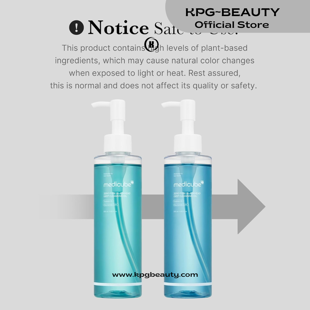 medicube Zero Pore Blackhead Deep Cleansing Oil | Makeup Remover for all skin types, Daily Moisture Facial Cleanser, Low-Irritation | Korean Skin Care (205ml / 6.93 fl.oz)