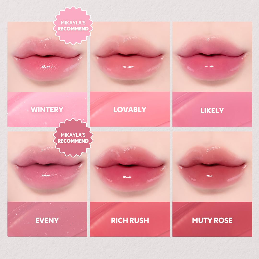 TIRTIR Mini Size Waterism Tinted Lip Gloss #12 Rich Rush, 1.8g – Kiss Ready Lip gloss, 12H Long Lasting Non Sticky Natural Tinted Glow Korean Multiuse Cheek and Lip Tint TIRTIR