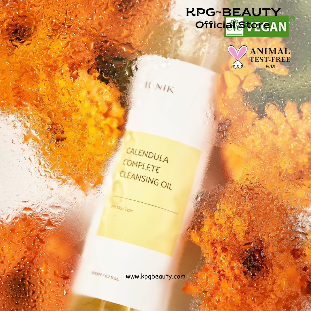 IUNIK Calendula Complete Cleansing Oil – Calendula & Jojoba Oil Vegan Oil Cleanser for Blackhead Care, Makeup & Sunscreen Removal, Korean Skincare, 200ml / 6.7 fl oz IUNIK