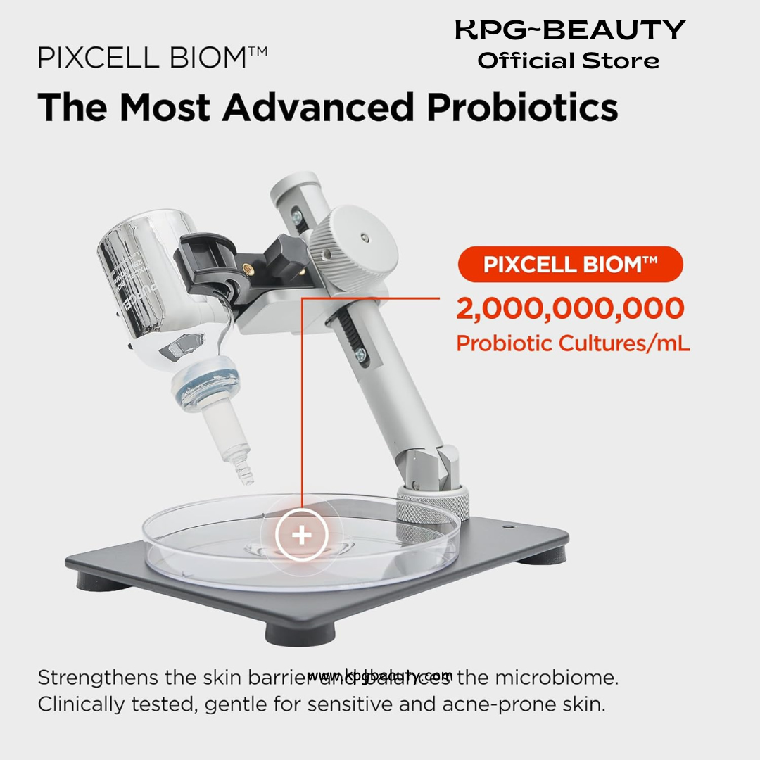 PURCELL Pixcell Biom 2B/mL Probiotic Essence Serum - Restores Skin Barrier with Bifida, Lactobacillus Ferment Lysate, Korean Probiotic Drops for acne prone skin and sensitive skin (30ml, 1.01 Fl Oz.) Purecell