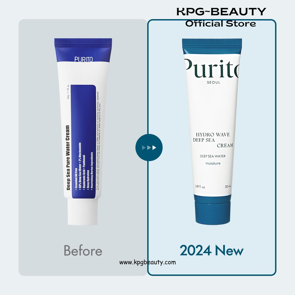 PURITO Deep Sea Cream, Hydration, Lightweight, for All Skin Types, Daily Face Moisturizer, Vegan & Cruelty-Free, Korean Skin Care, 50ml Purito Seoul