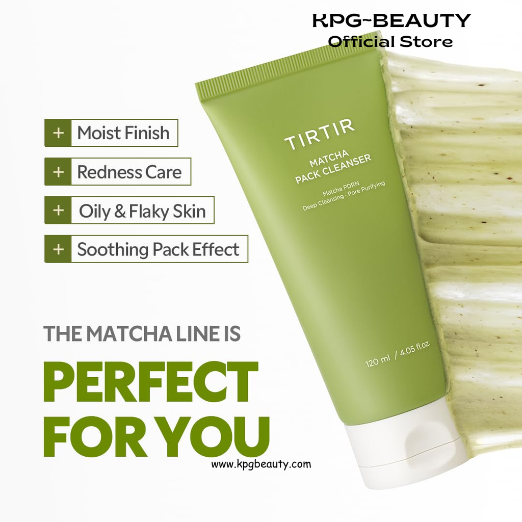 TIRTIR Matcha Pack Cleanser | Deep Pore Cleanser & Exfoliating Face Wash, Gelato-to-Foam, 2-in-1 Blackhead & Sebum Control – 5,000ppm Matcha PDRN + AHA Complex, Korean Cleanser for Sensitive Skin 120ml TIRTIR