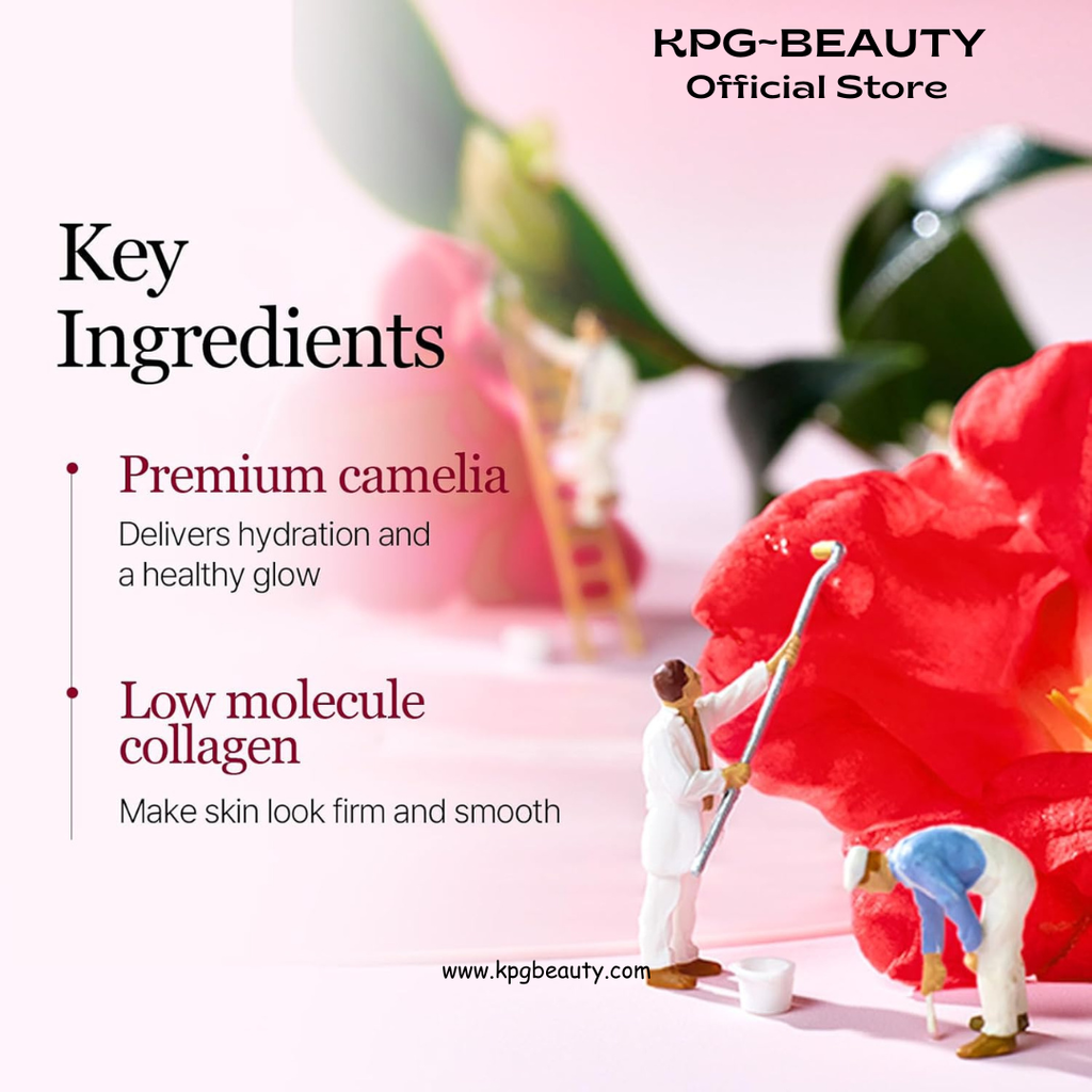 ROUND LAB Camellia Collagen Mask, 30min Hydrogel Mask, Quick Hydration, Firming&Pore Minimizing, For sensitive skin, Micro molecule collagen, Facial Mask, 34 g/1.19 Fl Oz 4ea Round Lab
