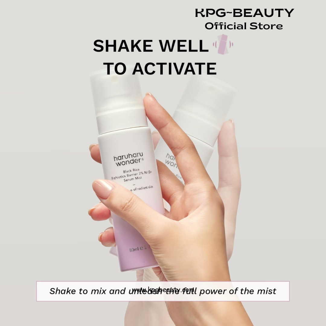 haruharu Wonder Black Rice Probiotics 2% NAD+ Serum Mist, Ultra-Fine Mist, Hydrating & Plumping, Barrier Support, Sensitive Skin, Ceramide, Korean Skincare, Vegan, 80ml HARUHARU WONDER