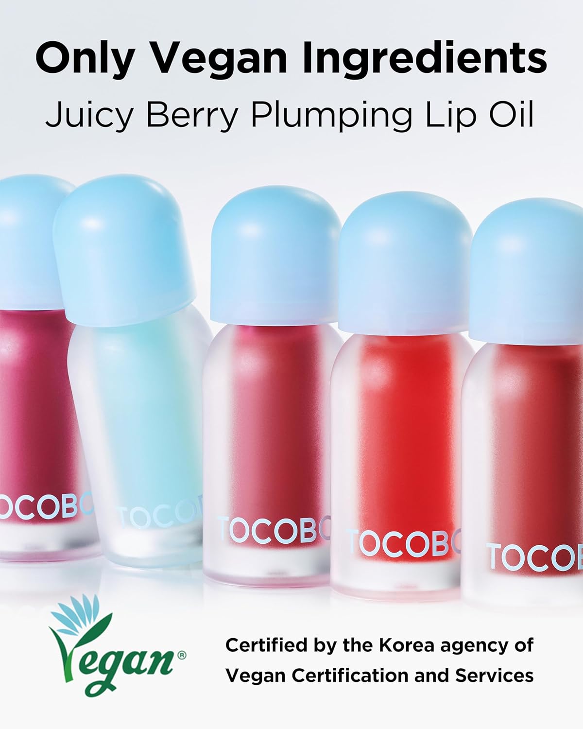 TOCOBO Juicy Berry Plumping Lip Oil 01 Chill Red – Korean Vegan Hydrating Lip Oil with Plant Oils for High Shine Gloss - Non Sticky Formula for All Skin Tones