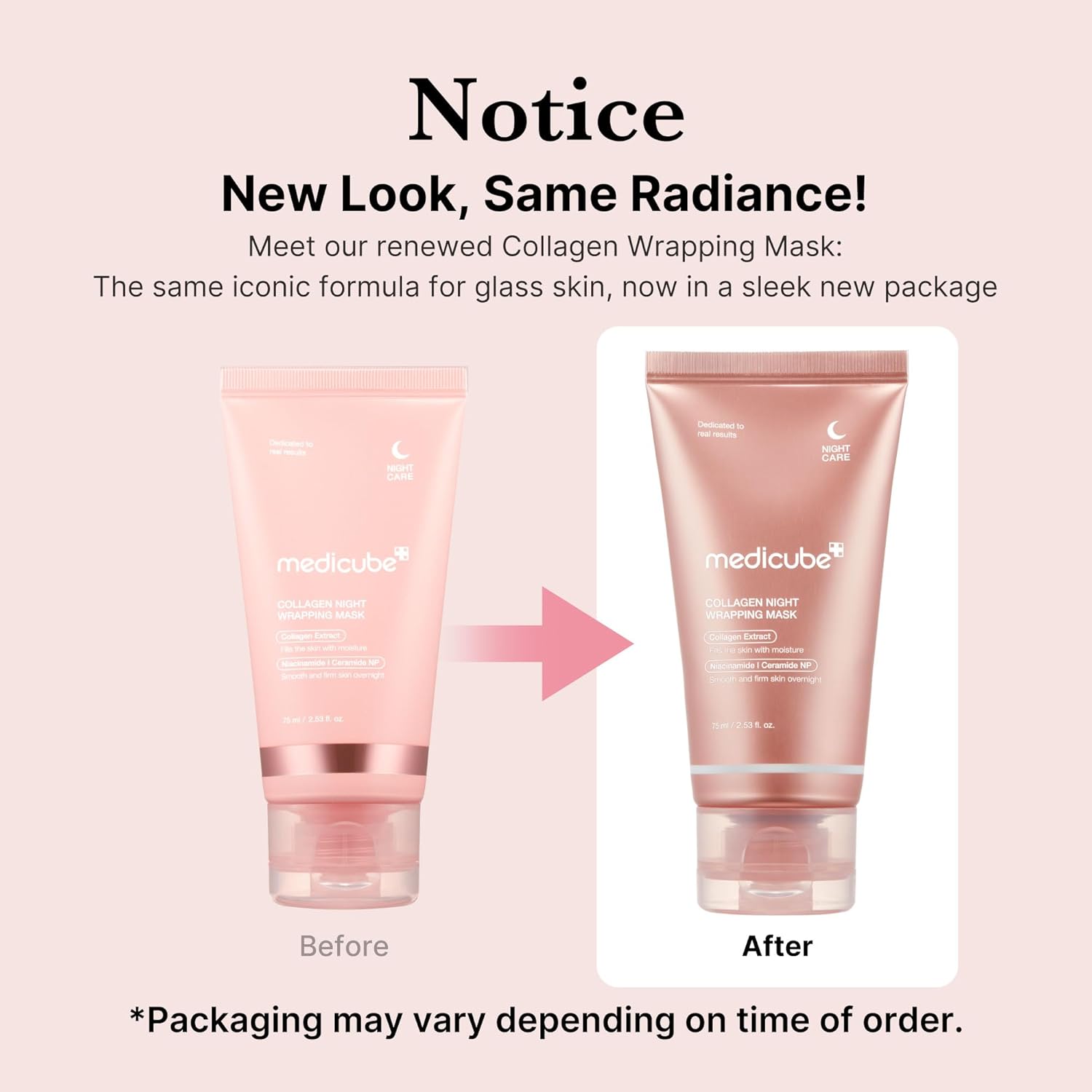 Medicube Collagen Overnight Wrapping Peel Off Facial Mask Pack - Elasticity & Hydration Care, Reduces Sagging & Dullness - Hydrolyzed Collagen For Glowing Skin