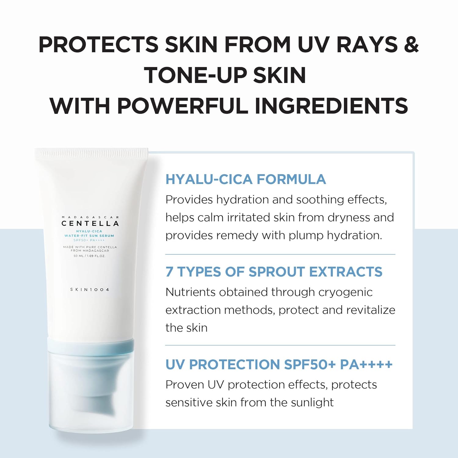 SKIN1004 Madagascar Centella Hyalu-Cica Water-Fit Sun Serum