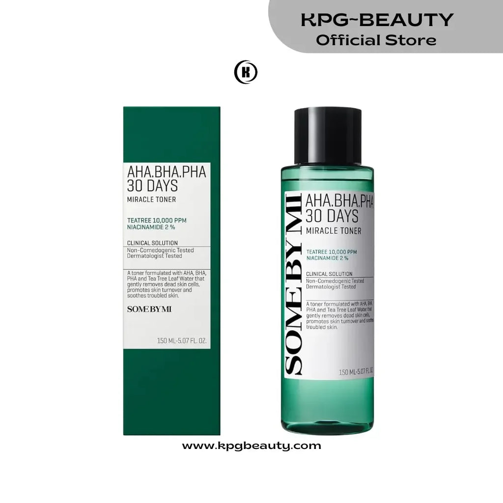 SOME BY MI AHA BHA PHA 30 Days Miracle Toner – 5.07oz, 150ml –Control with 2% Niacinamide – Korean Skin Care - KPGBEAUTY