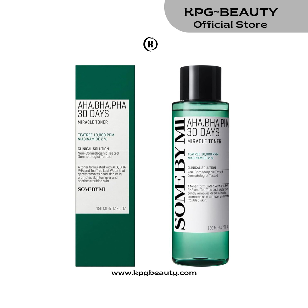 SOME BY MI AHA BHA PHA 30 Days Miracle Toner – 5.07oz, 150ml – Korean Salicylic Acid Exfoliating Face Toner for All Skin Types – Daily Pore Care & Oil Control with 2% Niacinamide – Korean Skin Care