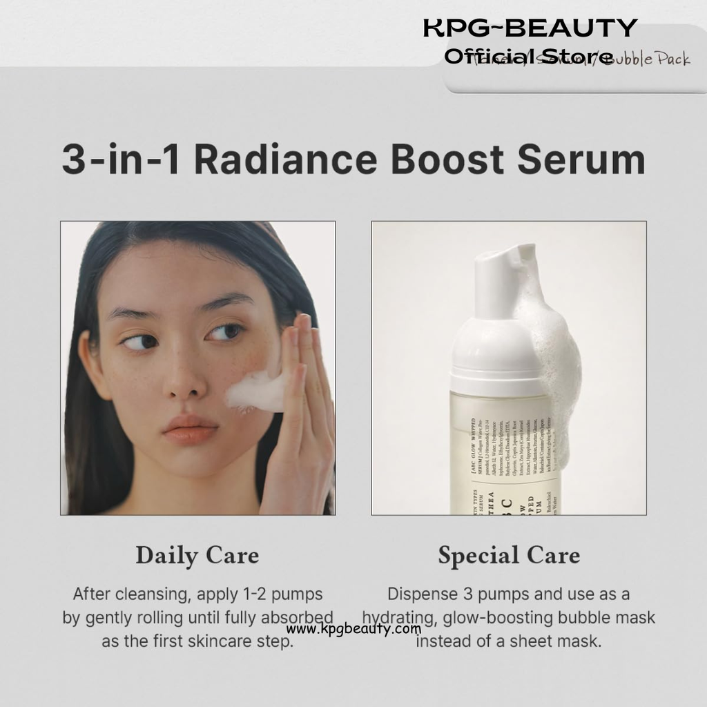 Dr.Althea ABC Glow Whipped Serum | Bubble Toner with Collagen & Vitamin Tea Wtater | Radiance-Boosting Toner for Instant Hydration & Makeup-Ready Finish | Vegan Korean Skincare, 100ml Dr Althea