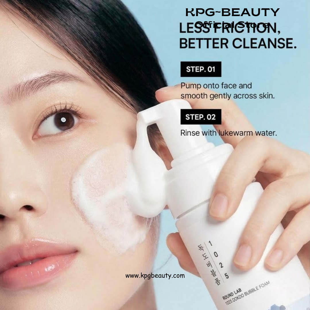 ROUND LAB 1025 Dokdo Bubble Foam Cleanser, Gentle Foaming Face Wash for Sensitive Skin, Low pH 5.5, Hydrating Korean Skincare, Panthenol & Deep Sea Water, Hypoallergenic, Fragrance-Free (5.07 Fl Oz) Round Lab
