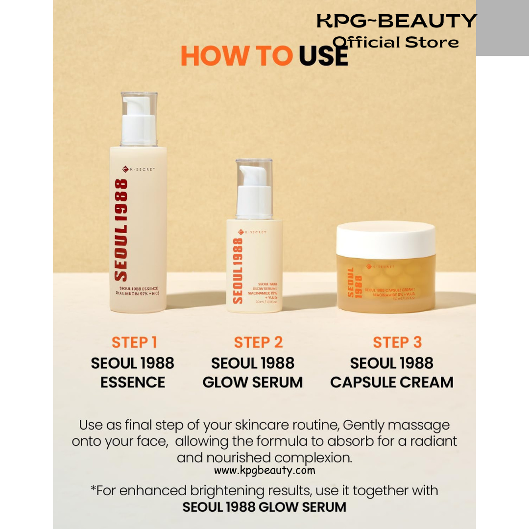 K-SECRET SEOUL 1988 Niacinamide Capsule Cream – Hydrating Face Moisturizer with 5% Niacinamide and Yuja | Vitamin C Capsule Cream for Dark Spots, Uneven Skin Tone | Korean Skincare, 50ml KSecret