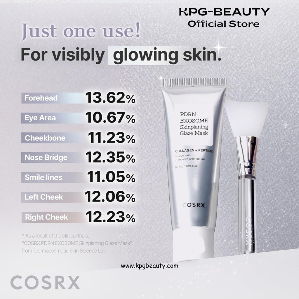 COSRX PDRN EXOSOME Glaze Wrapping Mask with SALMON DNA PDRN, Instant Glow, Easy Peel-Off Overnight Mask for Glass Skin, Firmness, Elasticity & Skin Texture Care, Mothers day gift, Korean Skin Care COSRX